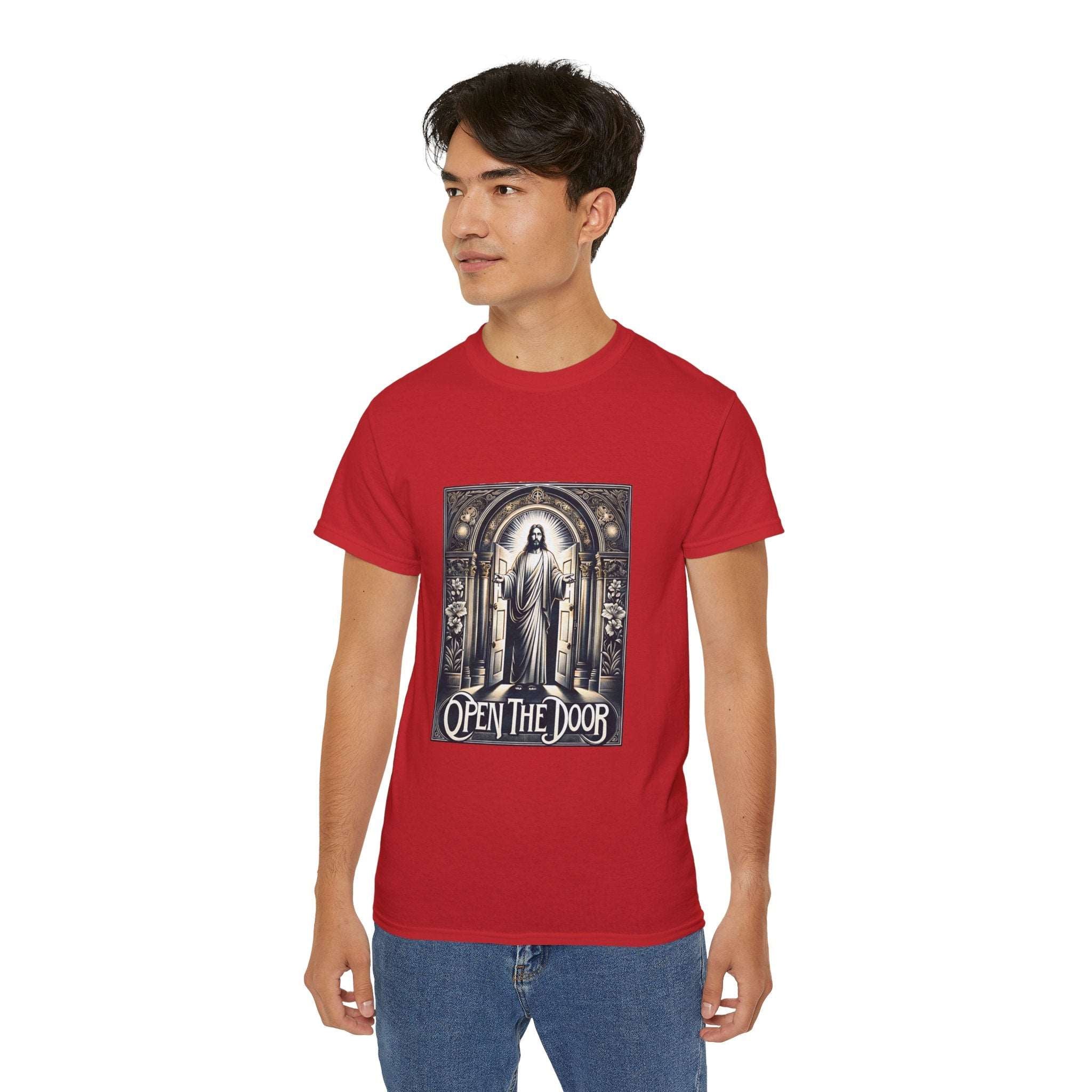 Christian t-shirt, Open the door t-shirt