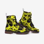 Yellow Skull Vegan Combat Boots