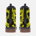 Yellow Skull Vegan Combat Boots