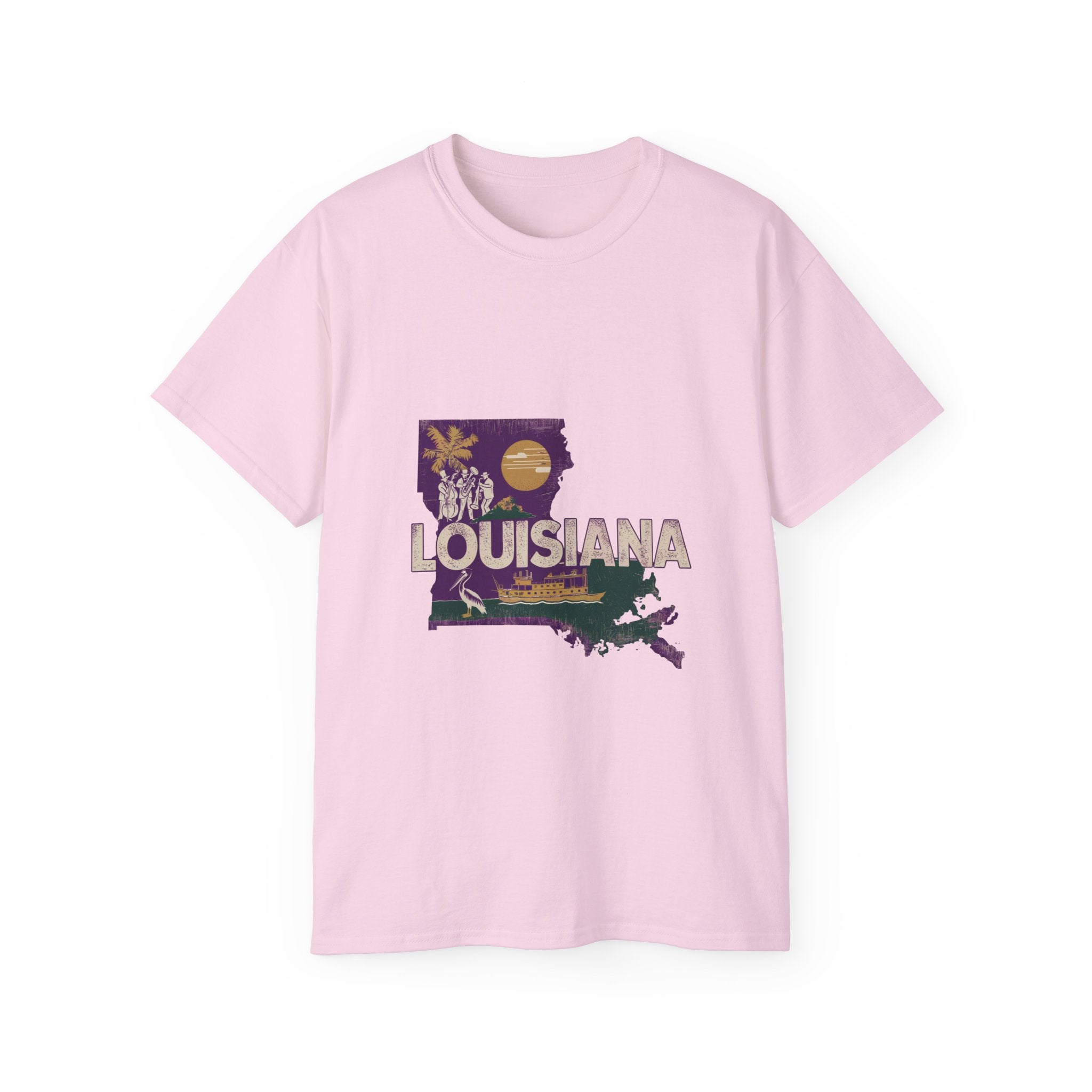 États américains emblématiques rétro : t-shirt Louisiane