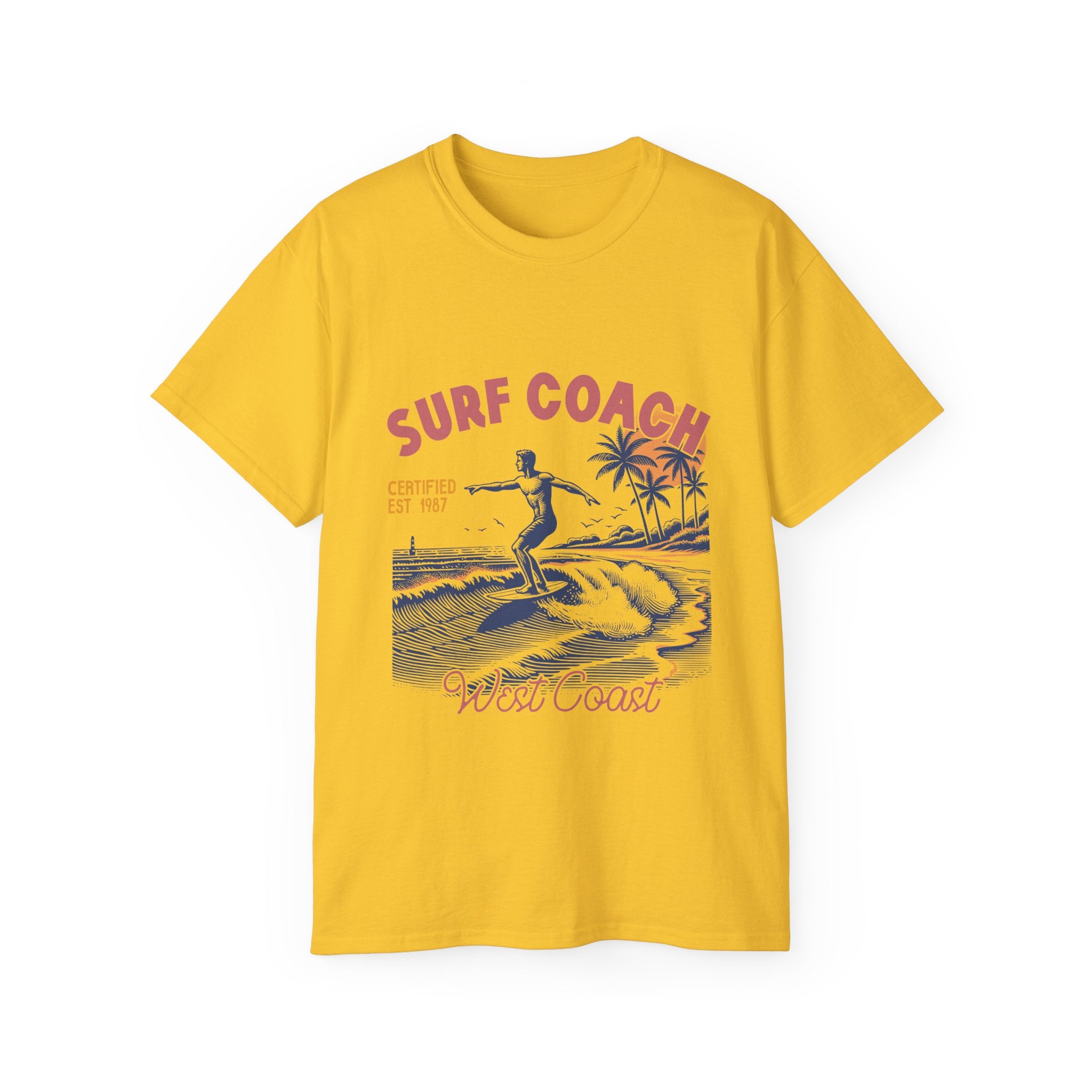 Plage d'été vintage : T-shirt Surf Coach