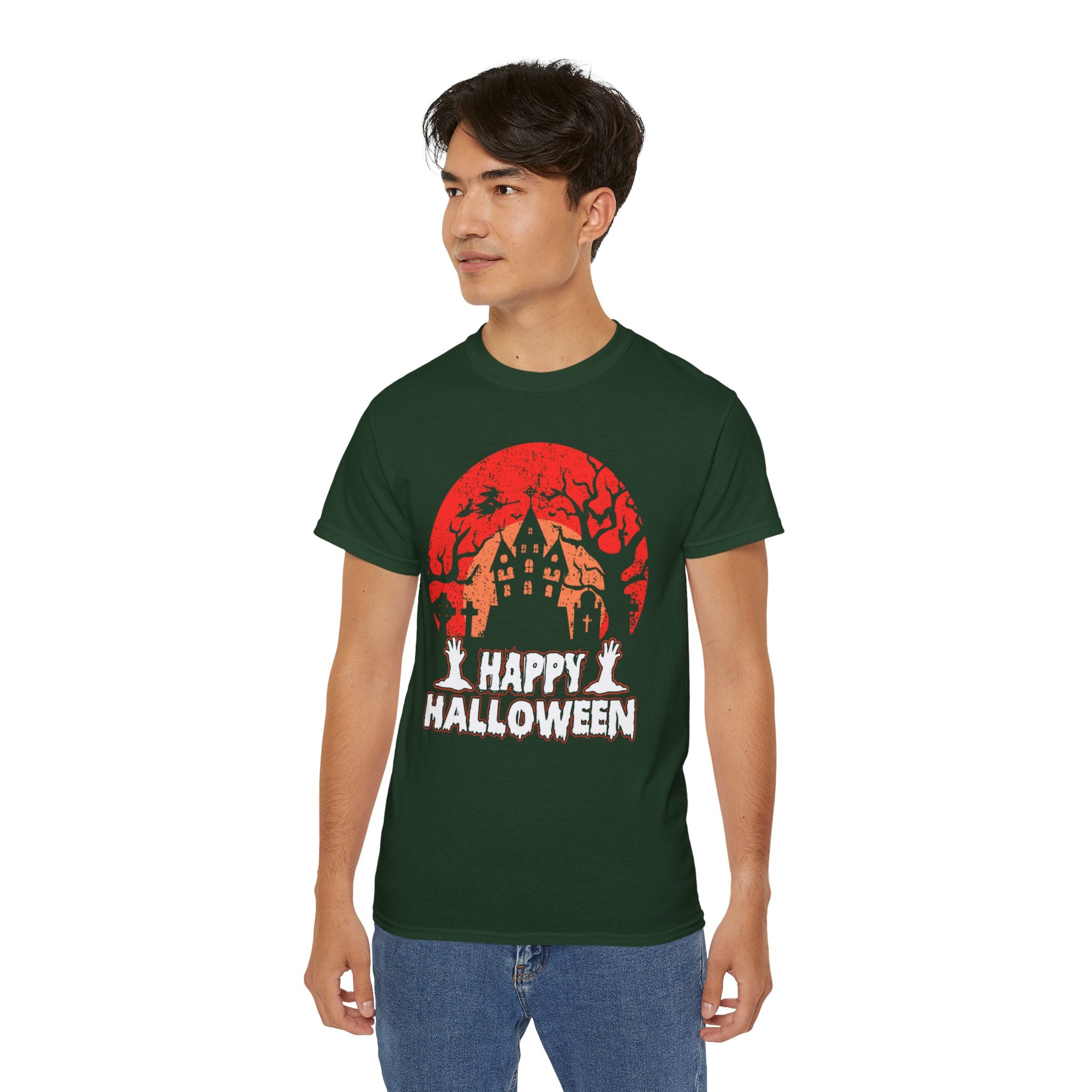 Happy Halloween" Haunted Castle T-shirt