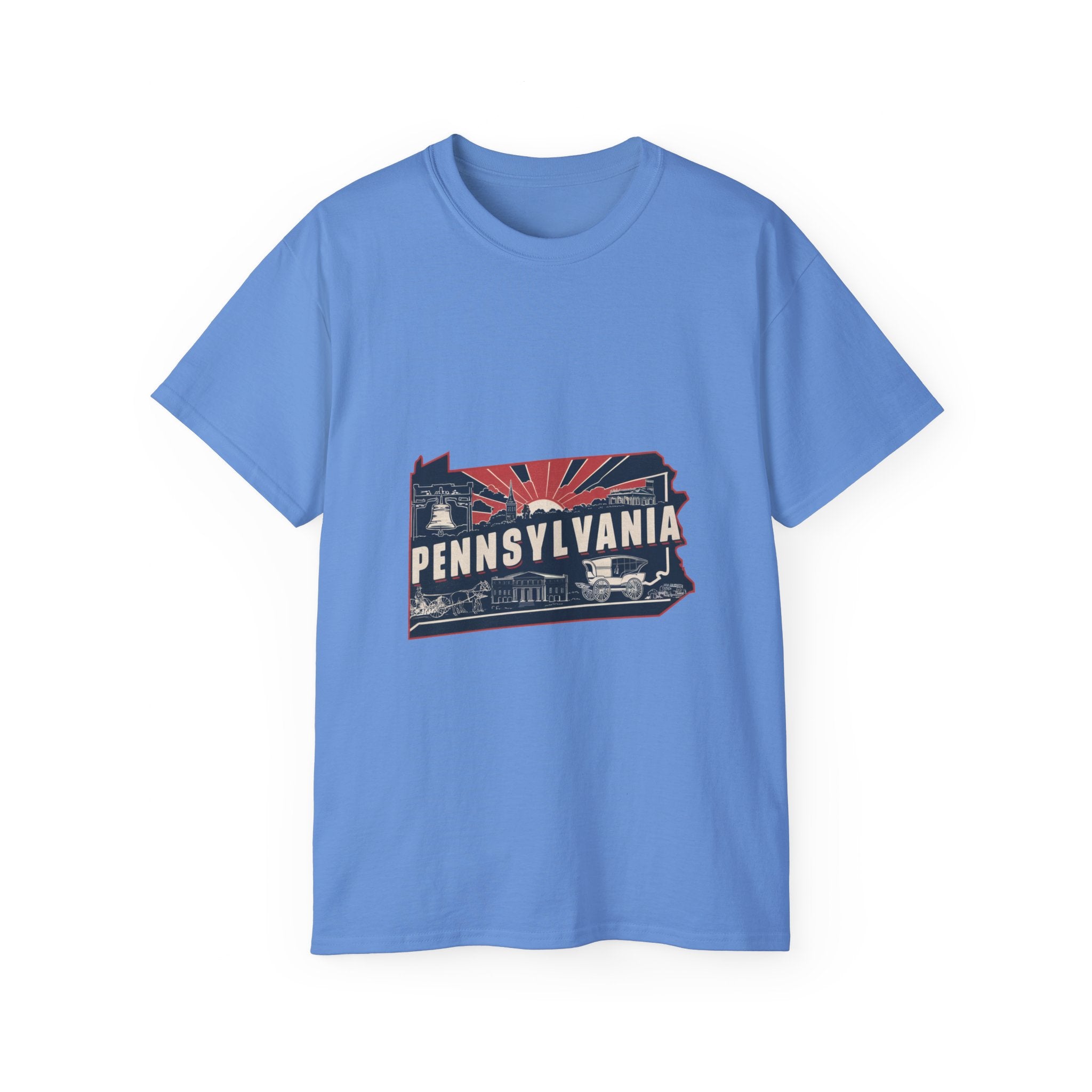 États américains emblématiques rétro : t-shirt Pennsylvanie