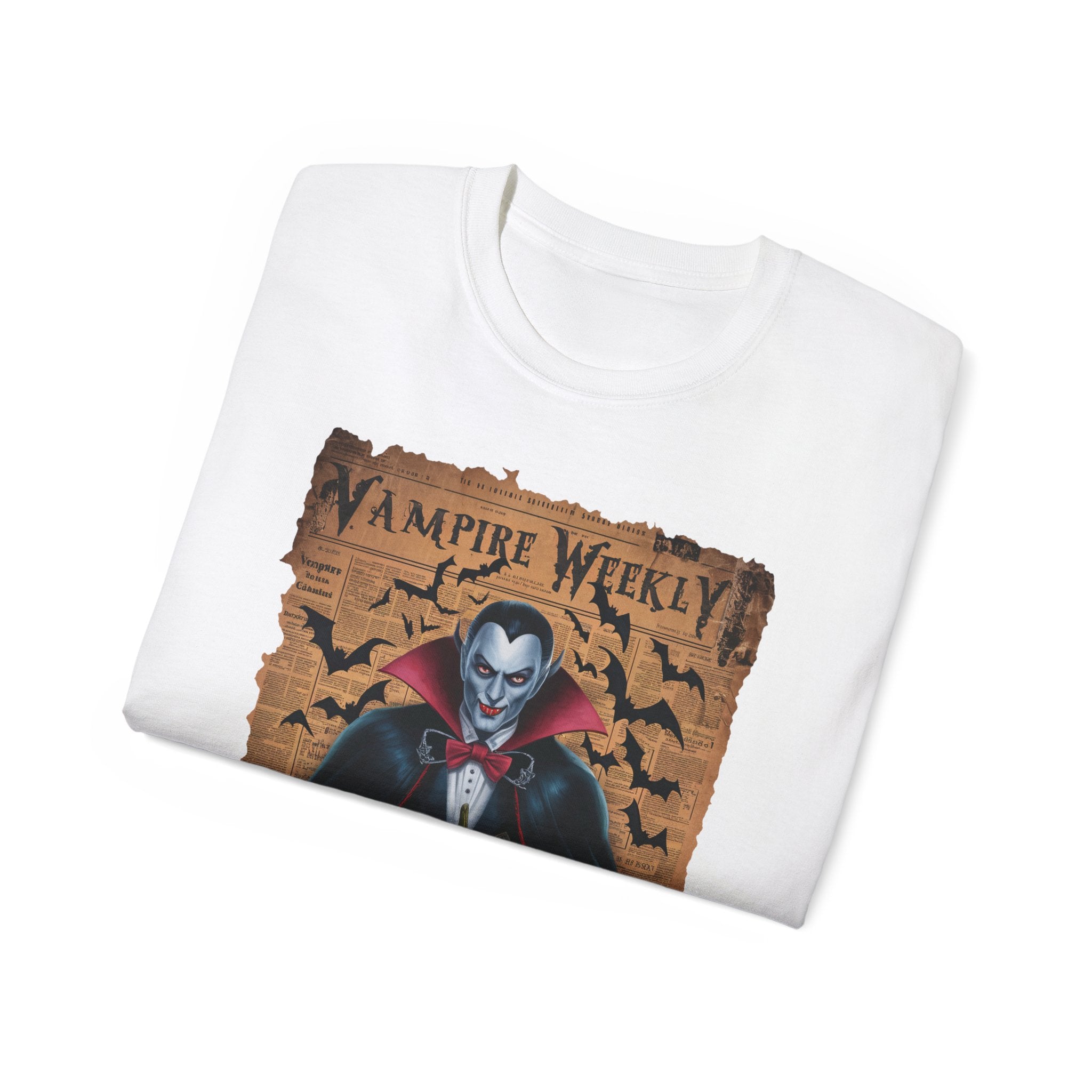 T-shirt hebdomadaire Vampire – Dracula d'Halloween avec motif citrouille