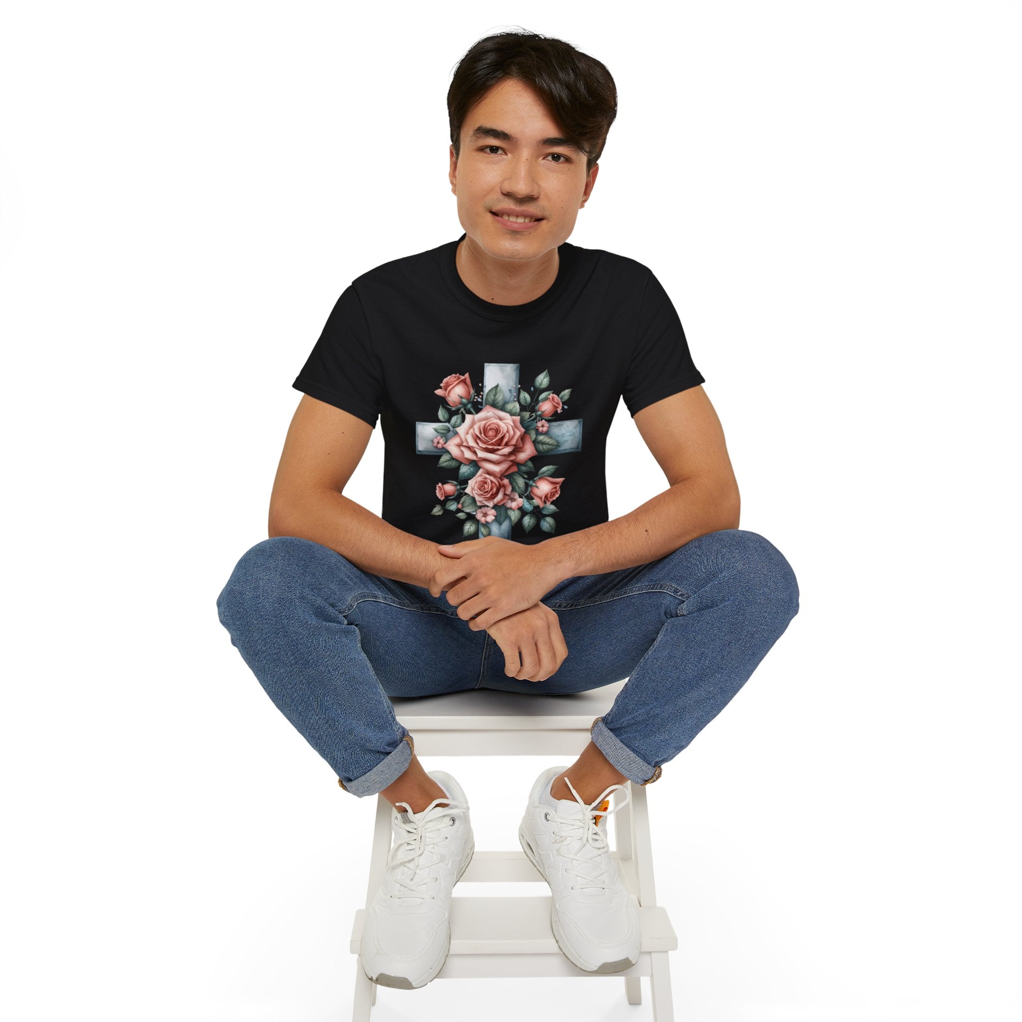 Christian t-shirt,Floral Cross t-shirt