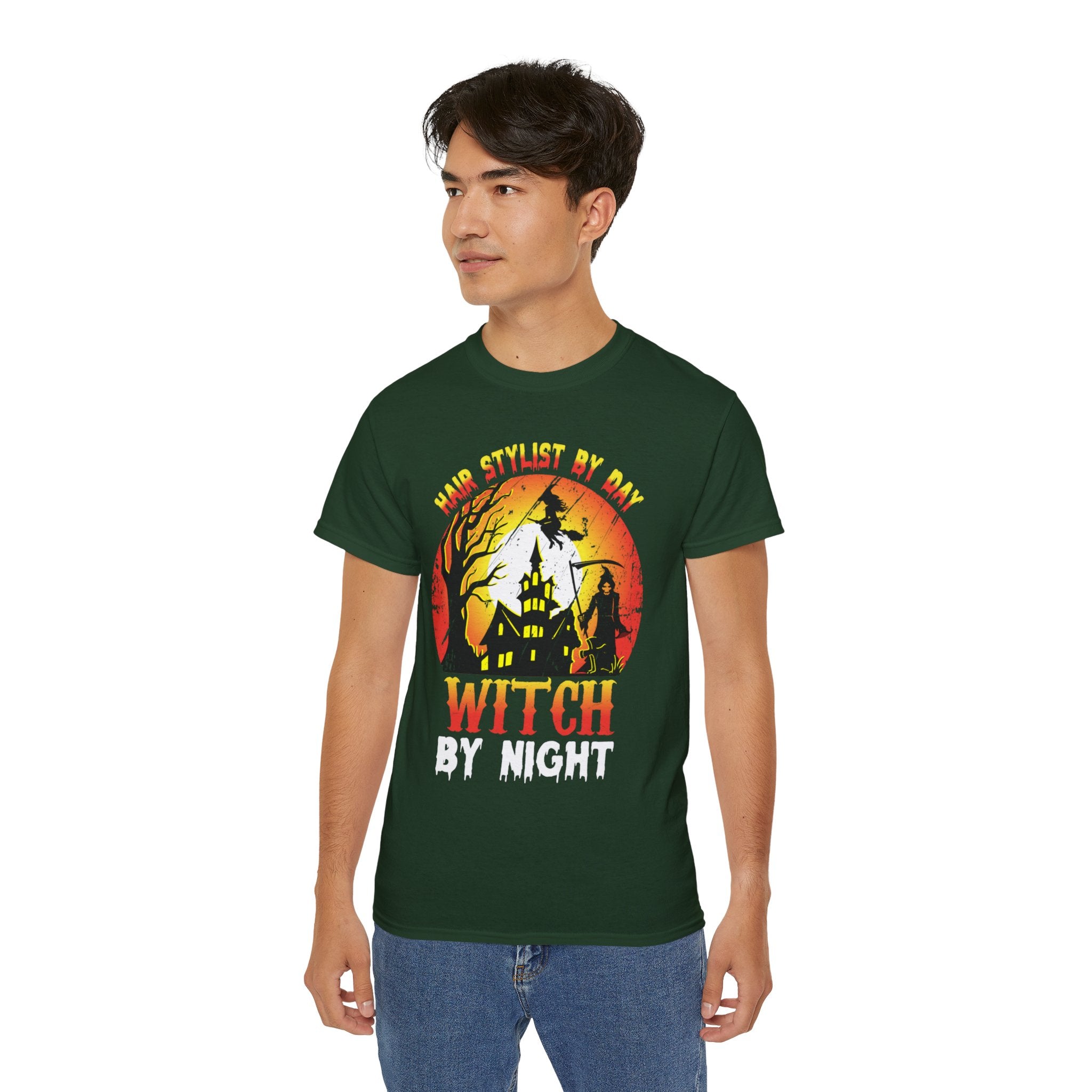 Hair Stylist by Day, Witch by Night Halloween T-Shirt