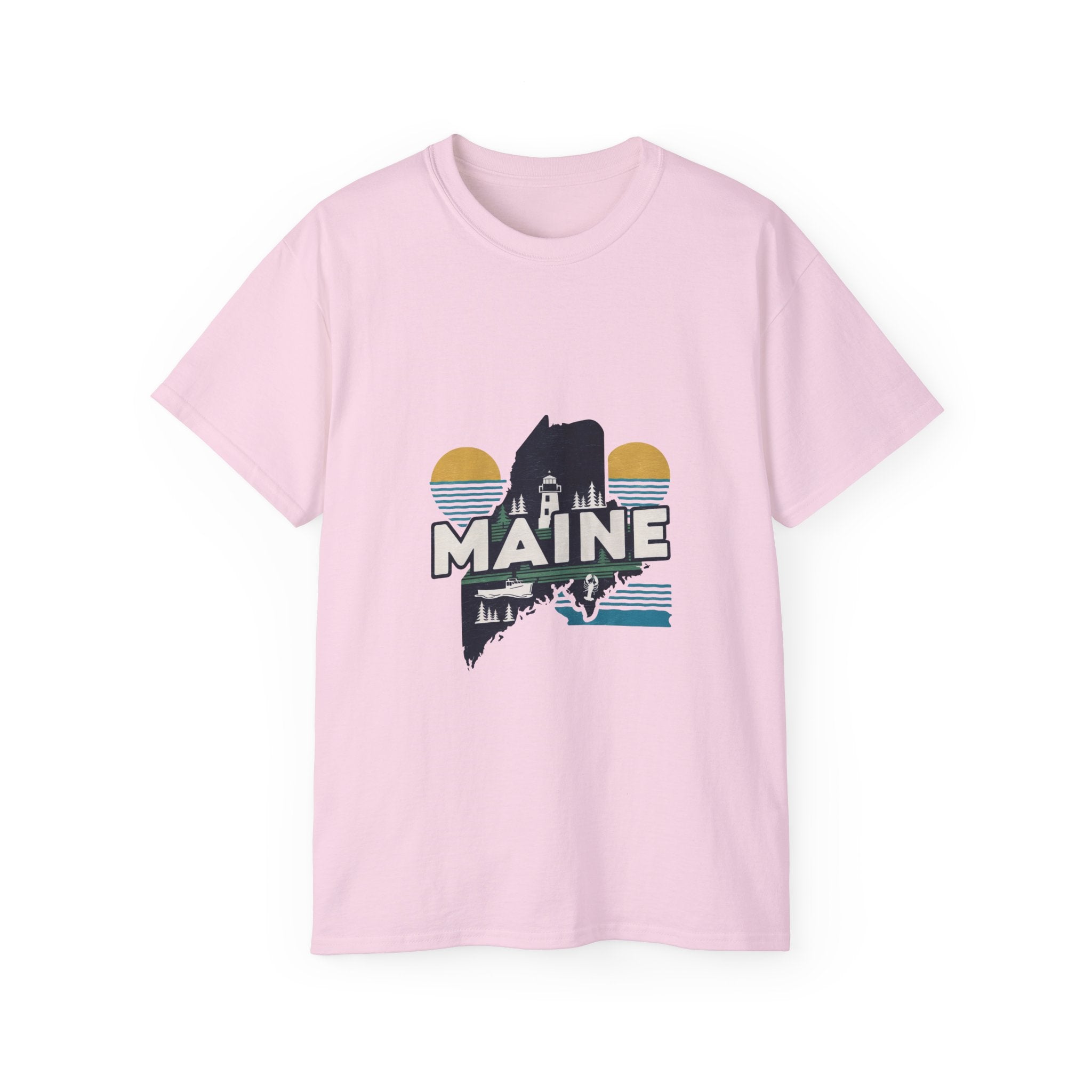 États américains emblématiques rétro : T-shirt Maine