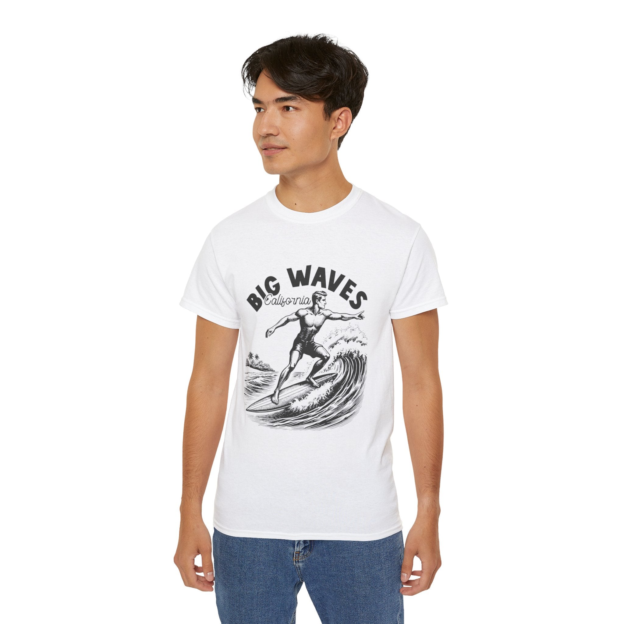 Vintage Summer Beach : Big Waves - T-shirt Californie