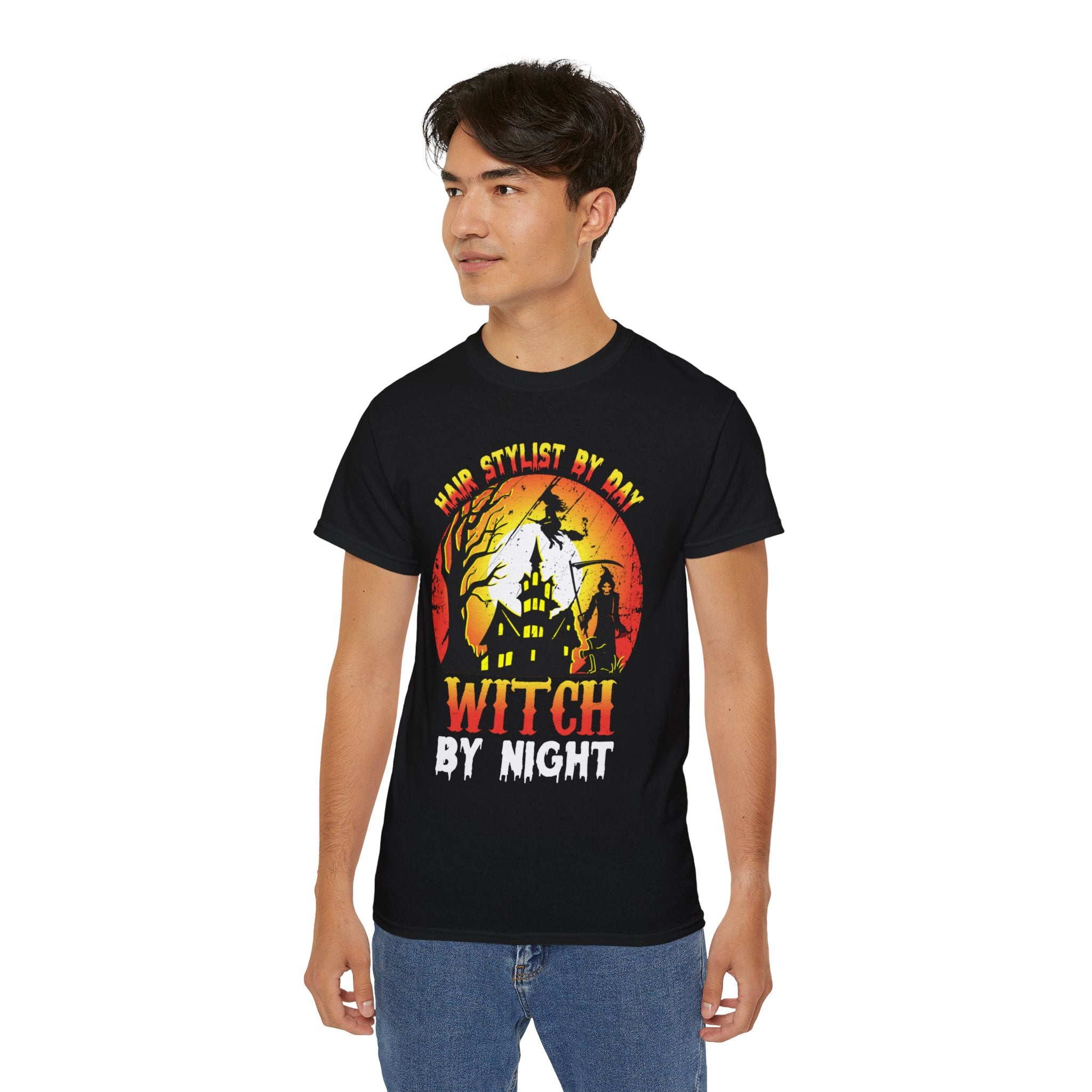 Hair Stylist by Day, Witch by Night Halloween T-Shirt