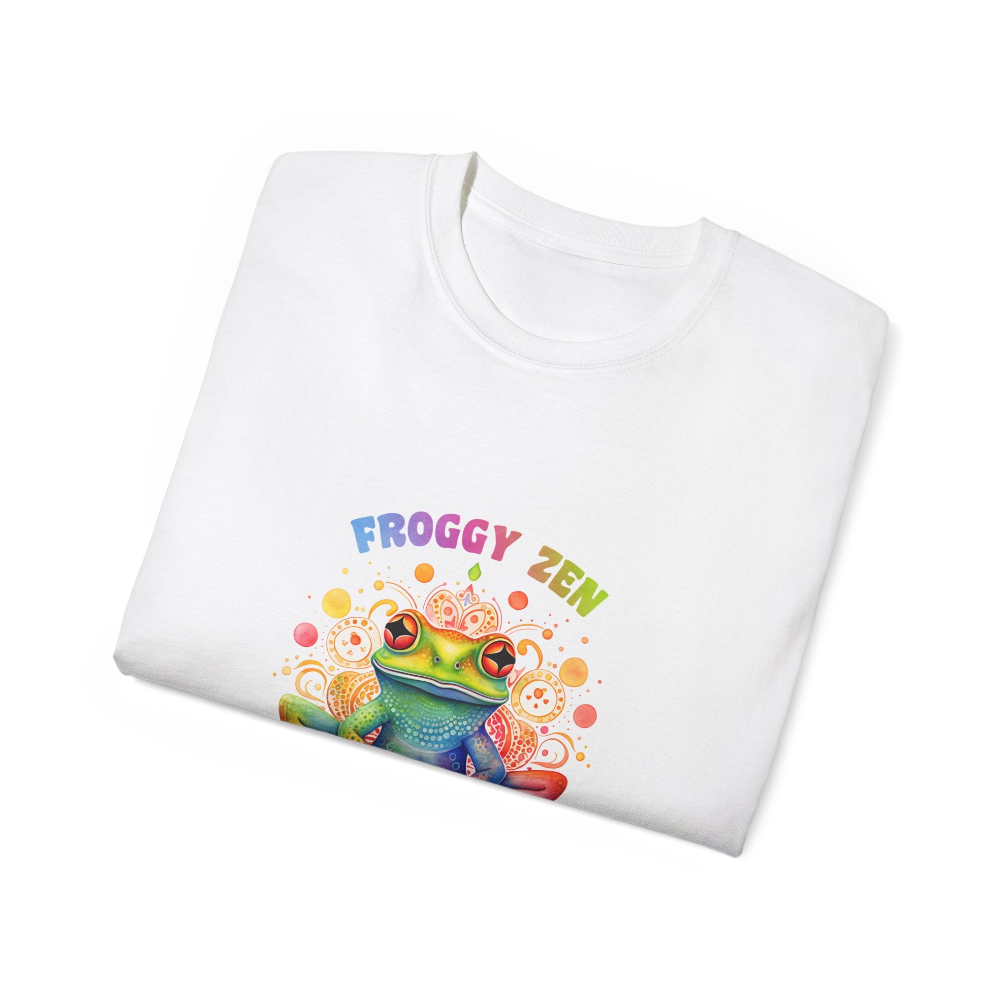 T-shirt da yoga, t-shirt da meditazione, t-shirt Froggy zen