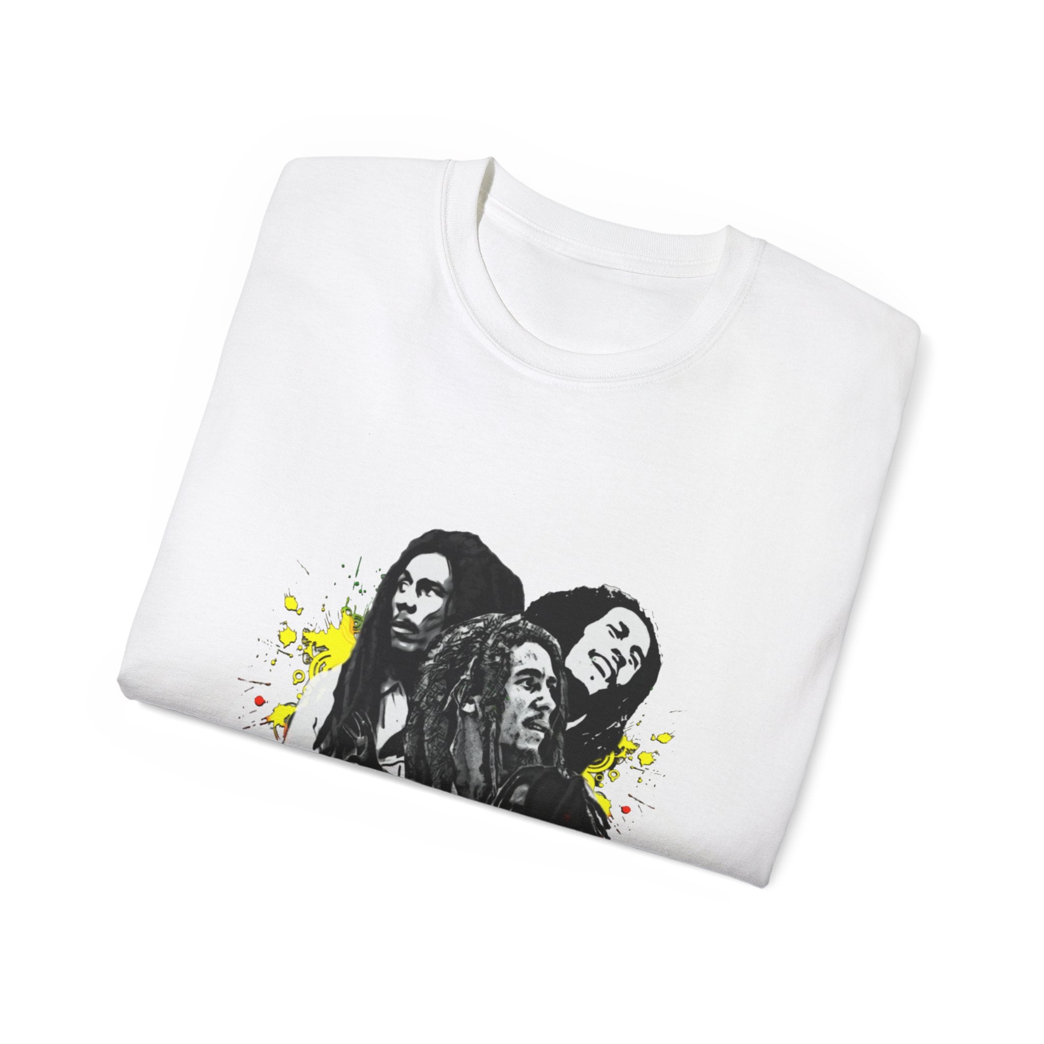 T-shirt Bob Marley, t-shirt Bob Marley avec dreadlocks