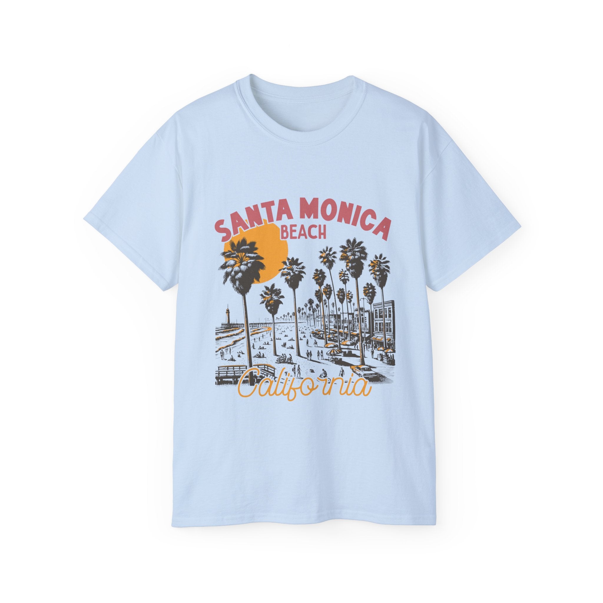 Plage d'été vintage : t-shirt Santa Monica