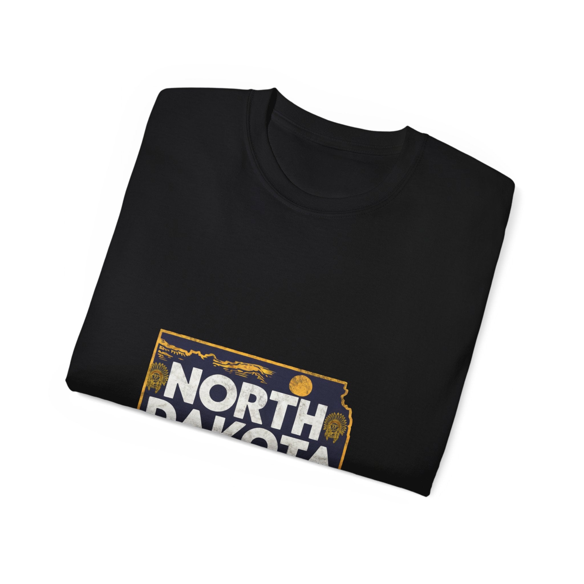 États américains emblématiques rétro : T-shirt Dakota du Nord