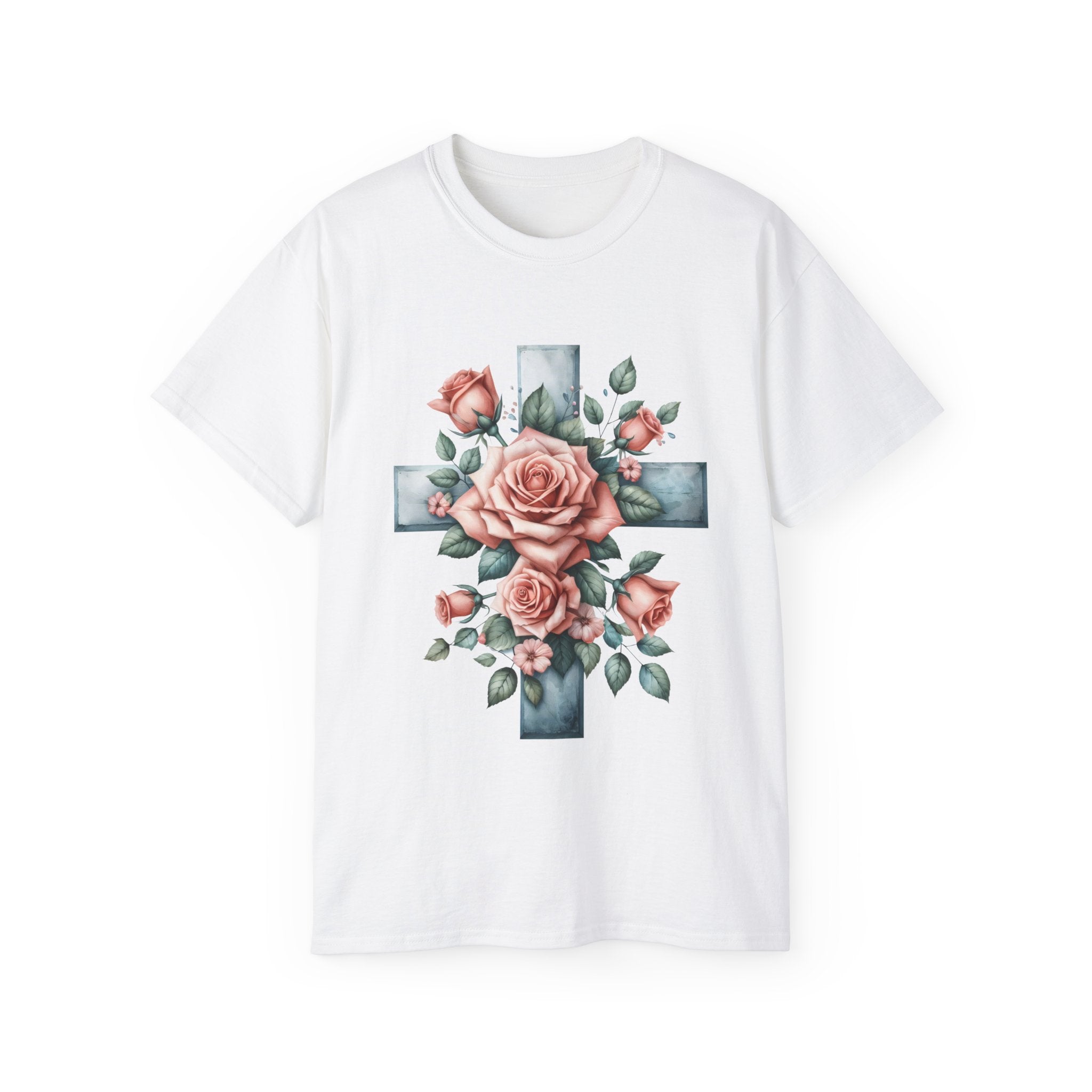 Christian t-shirt,Floral Cross t-shirt