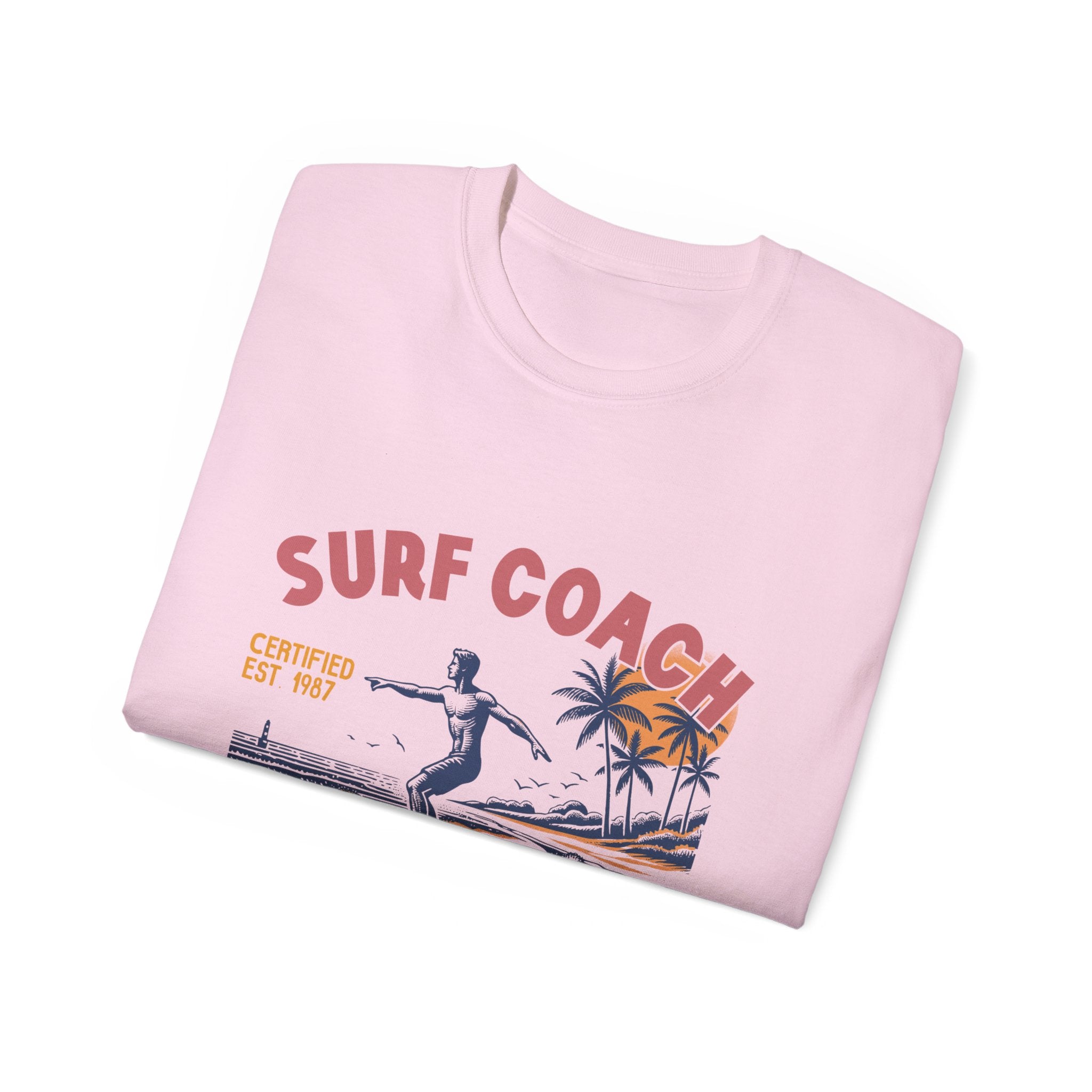 Plage d'été vintage : T-shirt Surf Coach