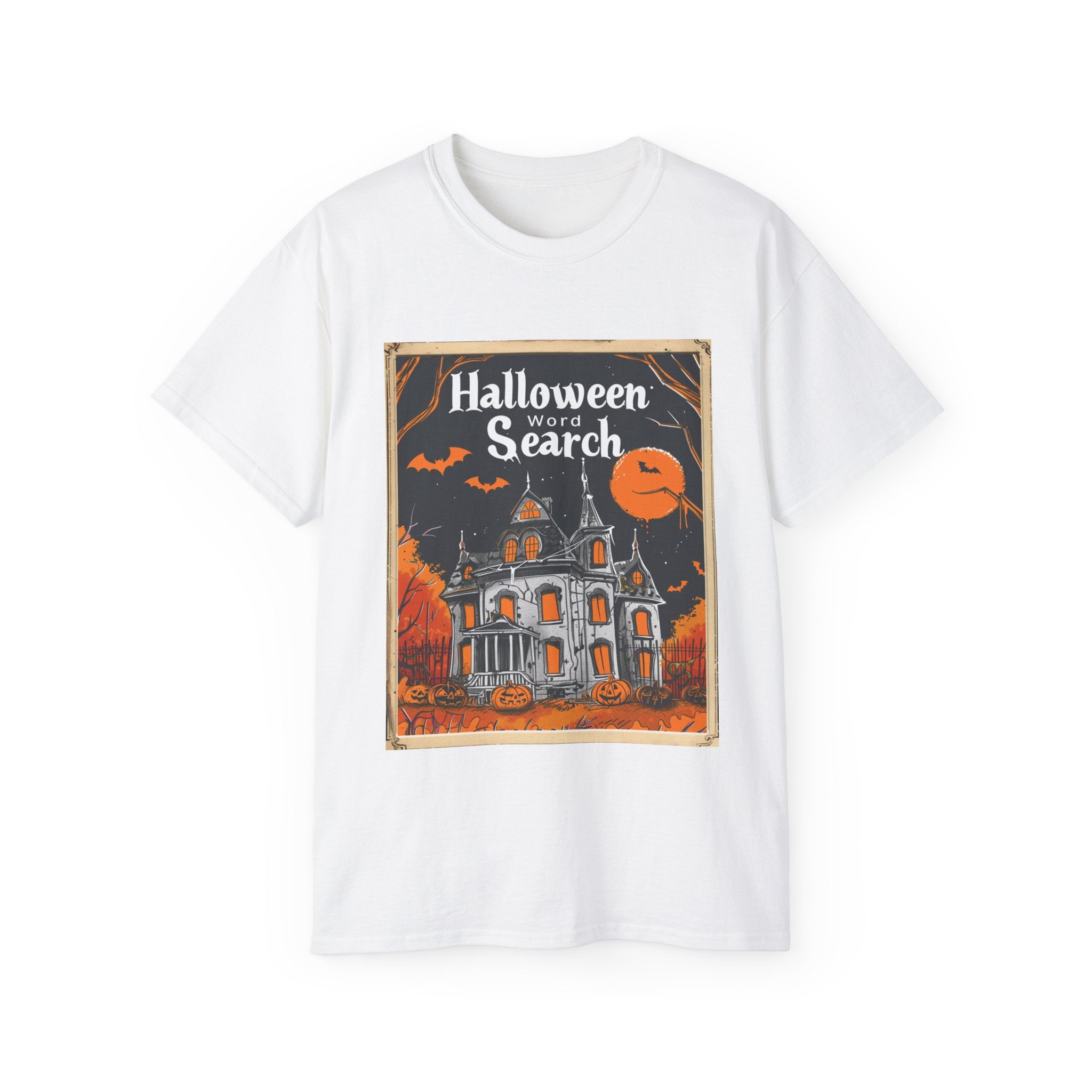 Halloween Word Search T-Shirt – Haunted House Spooky