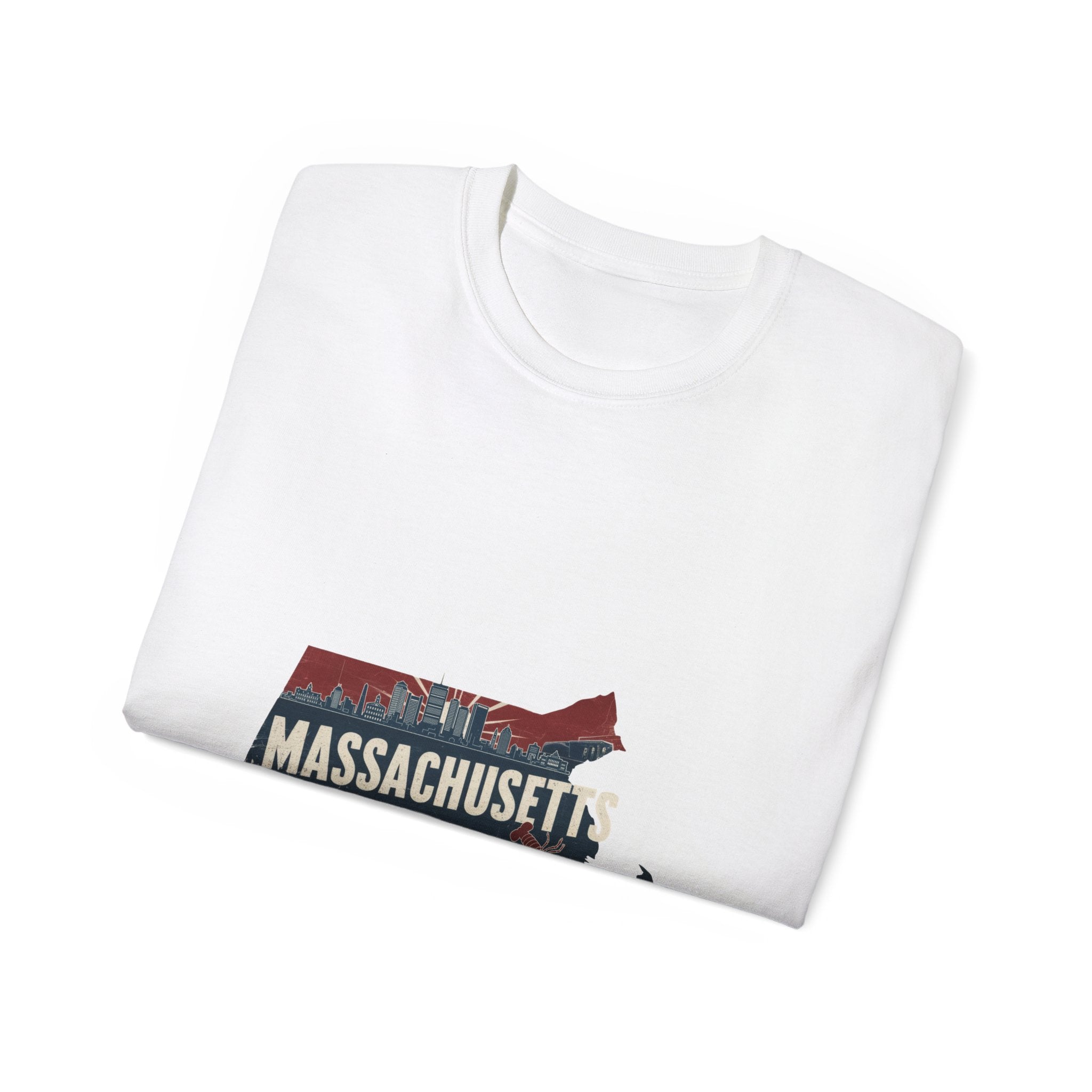 Retro Iconic States degli Stati Uniti: maglietta del Massachusetts