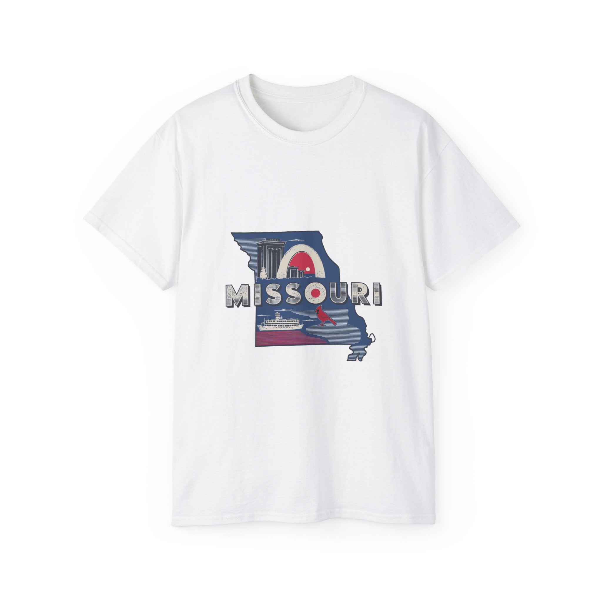 États américains emblématiques rétro : t-shirt Missouri