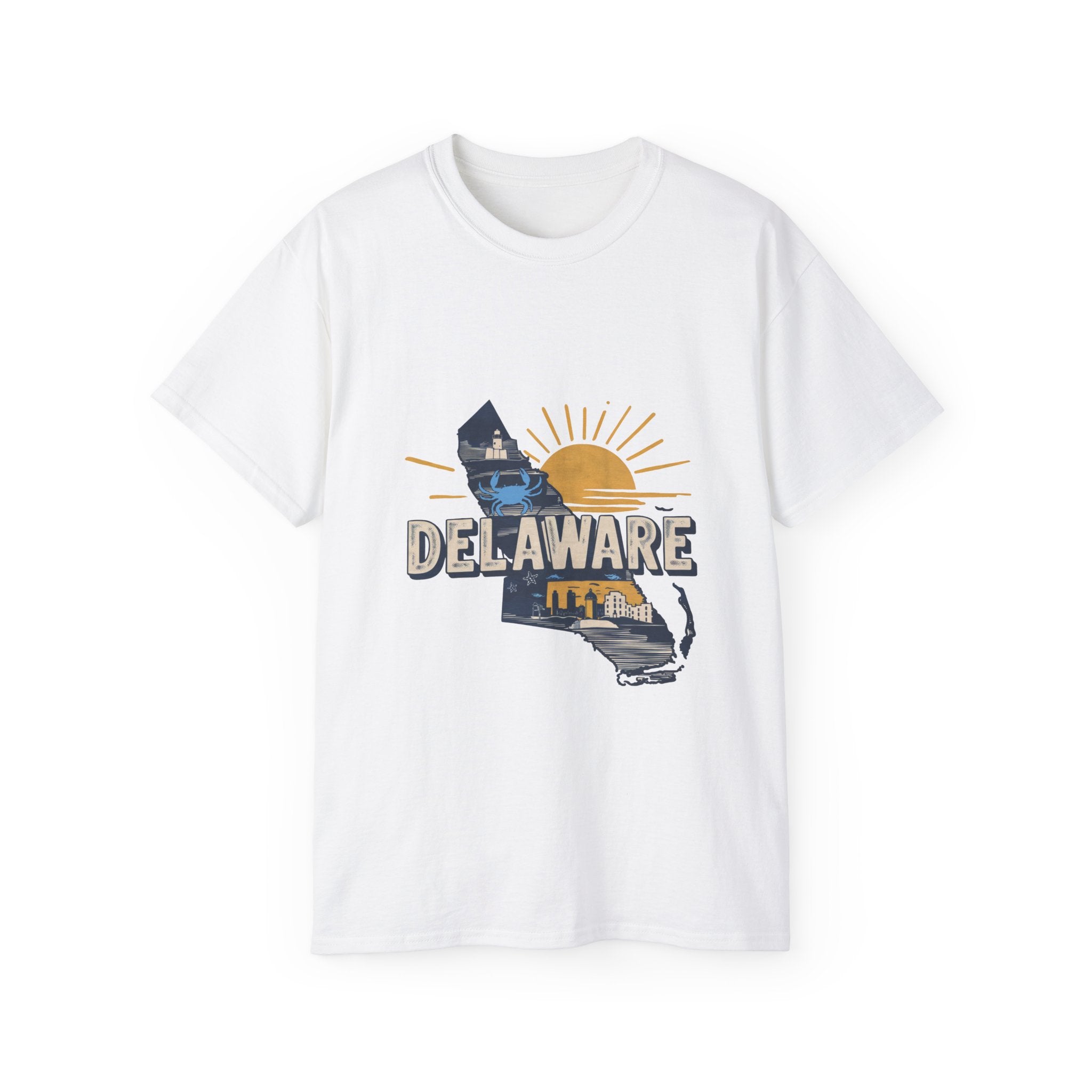 États américains emblématiques rétro : t-shirt Delaware