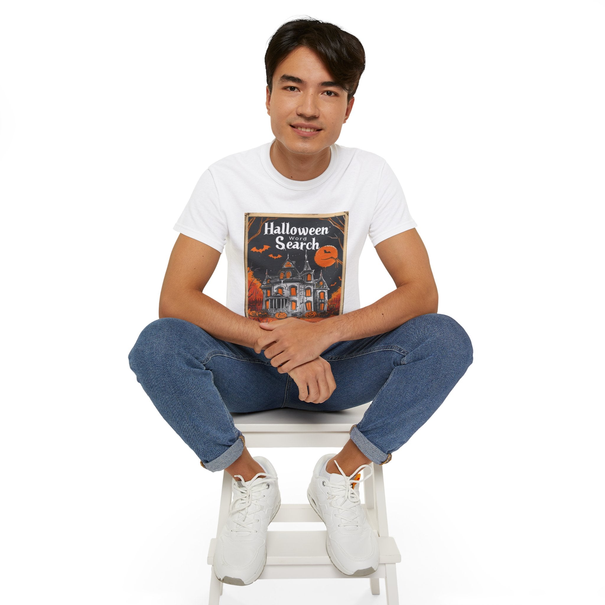 Halloween Word Search T-Shirt – Haunted House Spooky