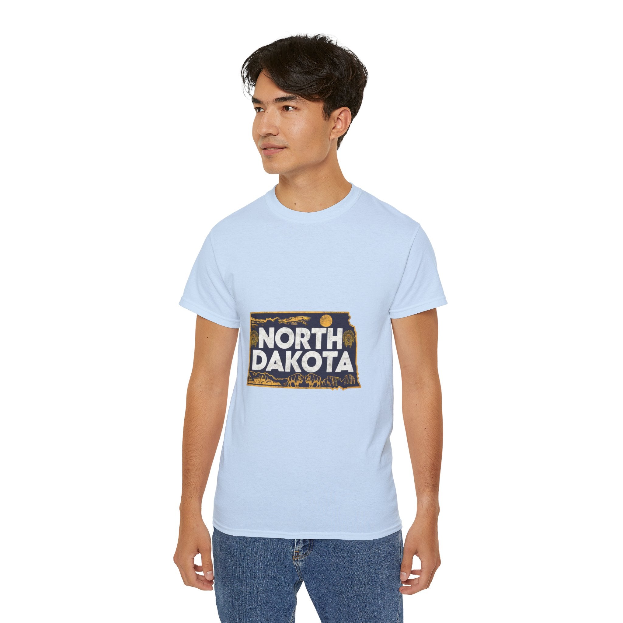 États américains emblématiques rétro : T-shirt Dakota du Nord