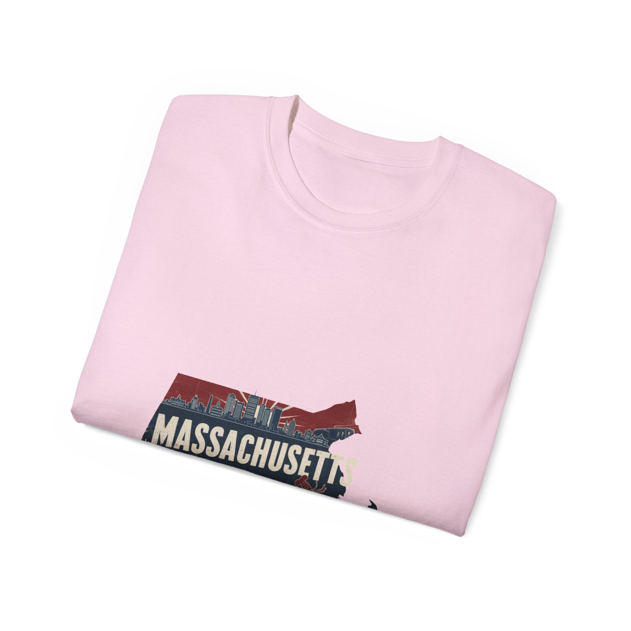 États américains emblématiques rétro : t-shirt Massachusetts