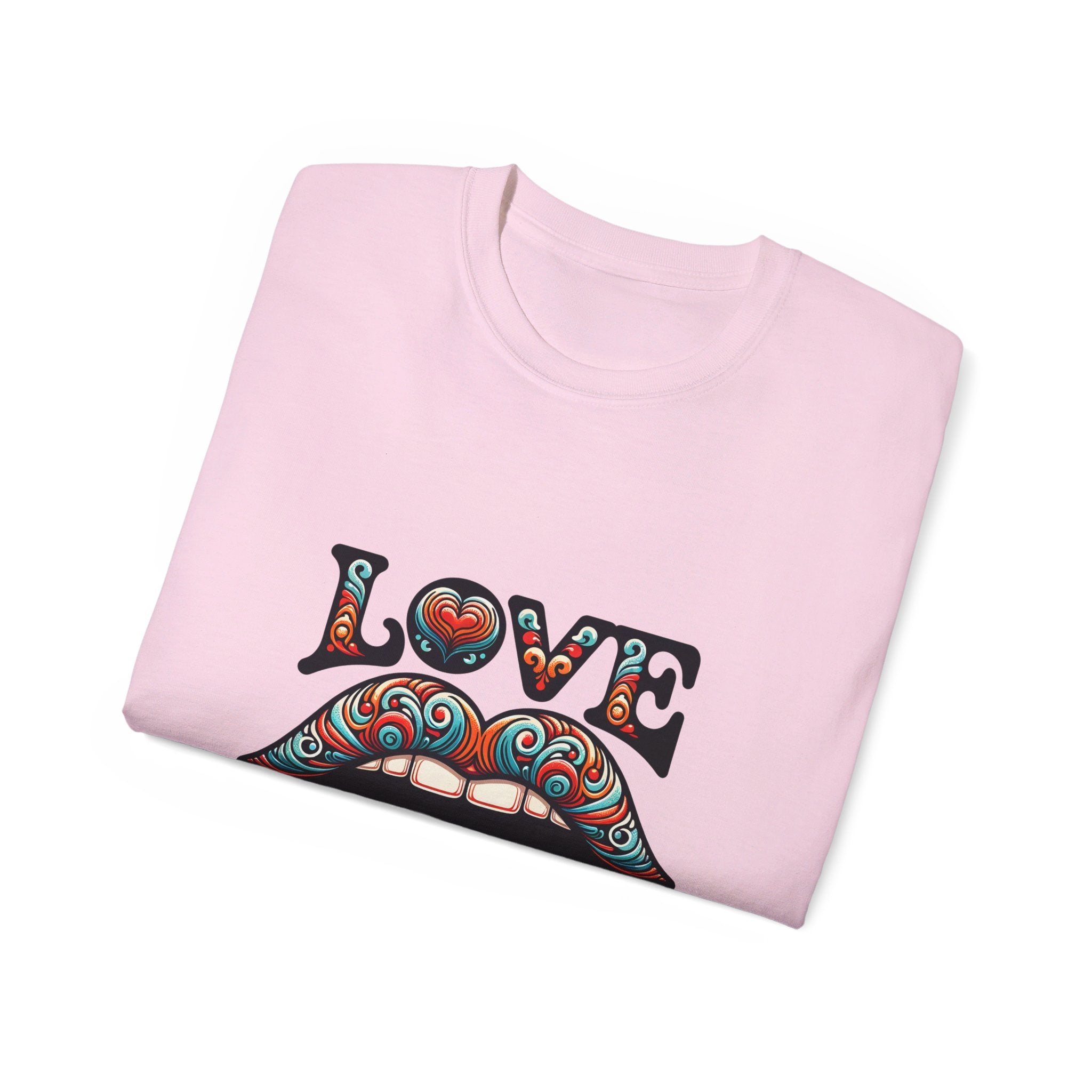 Hippie t-shirt, Love Heart Blue and Red T-shirt