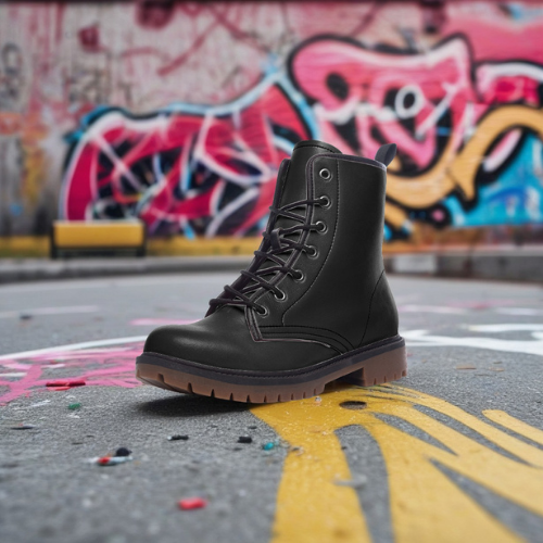 Midnight Black Combat Boots – Durable, stylish, and confidence-boosting footwear."