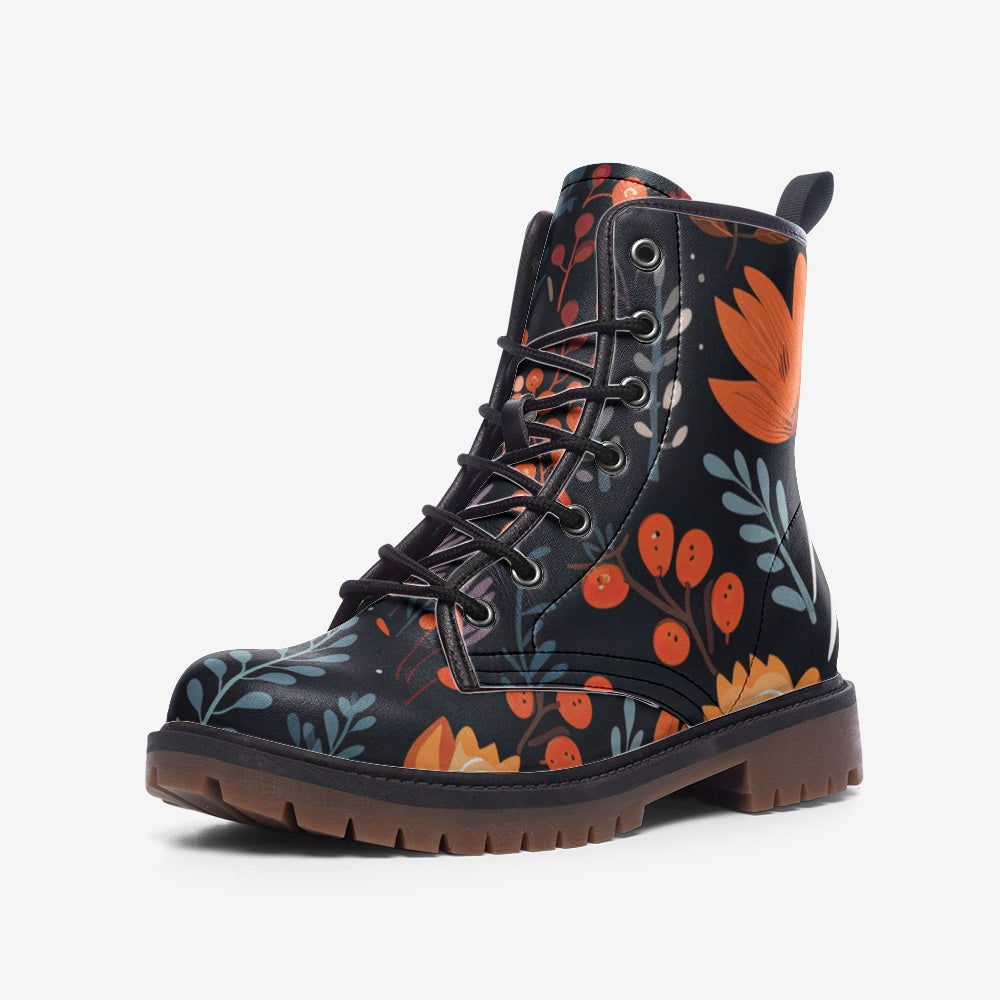 Discover the perfect blend of style and sustainability with Floral Vegan Combat Boots. Made from cruelty-free vegan leather, these boots feature vibrant floral designs, padded comfort, and durable anti-slip soles. Shop now at Unikiff for eco-conscious footwear!