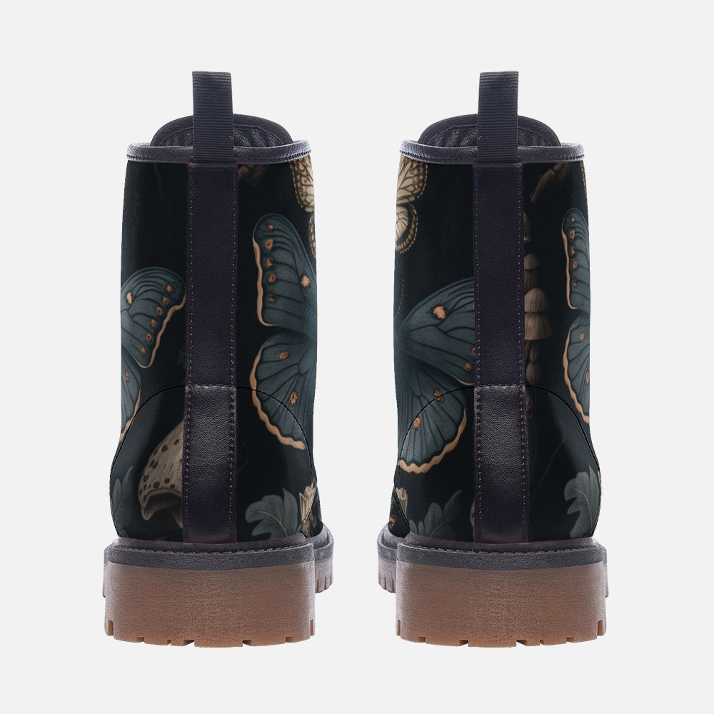 Butterfly Cottagecore Vegan Combat Boots
