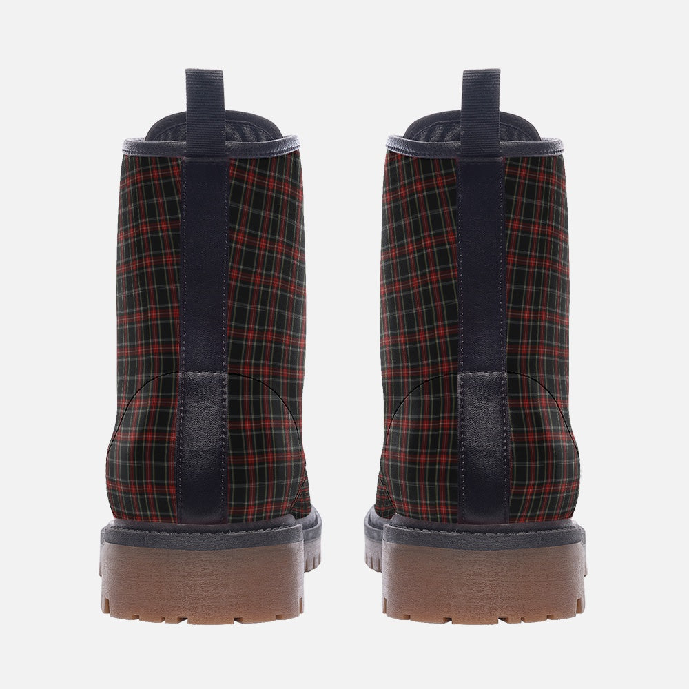 Red and Black Plaid Combat Boots