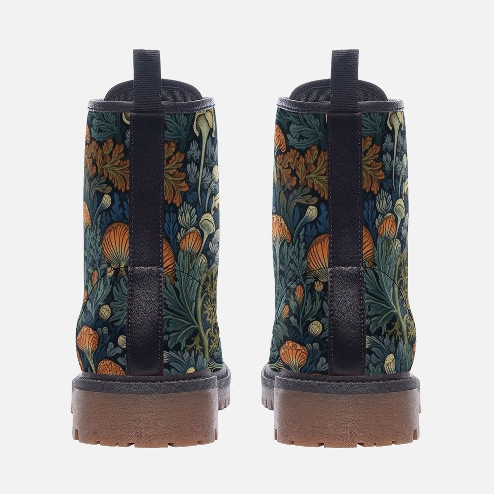 Floral Cottagecore Vegan Combat Boots
