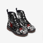 Urban Typography Combat Boots – Vegan Street Style