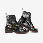 Urban Typography Combat Boots – Vegan Street Style