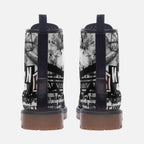 Urban Typography Combat Boots – Vegan Street Style