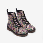 Mystic Potion Vegan Combat Boots – Alchemy Skull Print