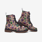 Mystic Potion Vegan Combat Boots – Alchemy Skull Print