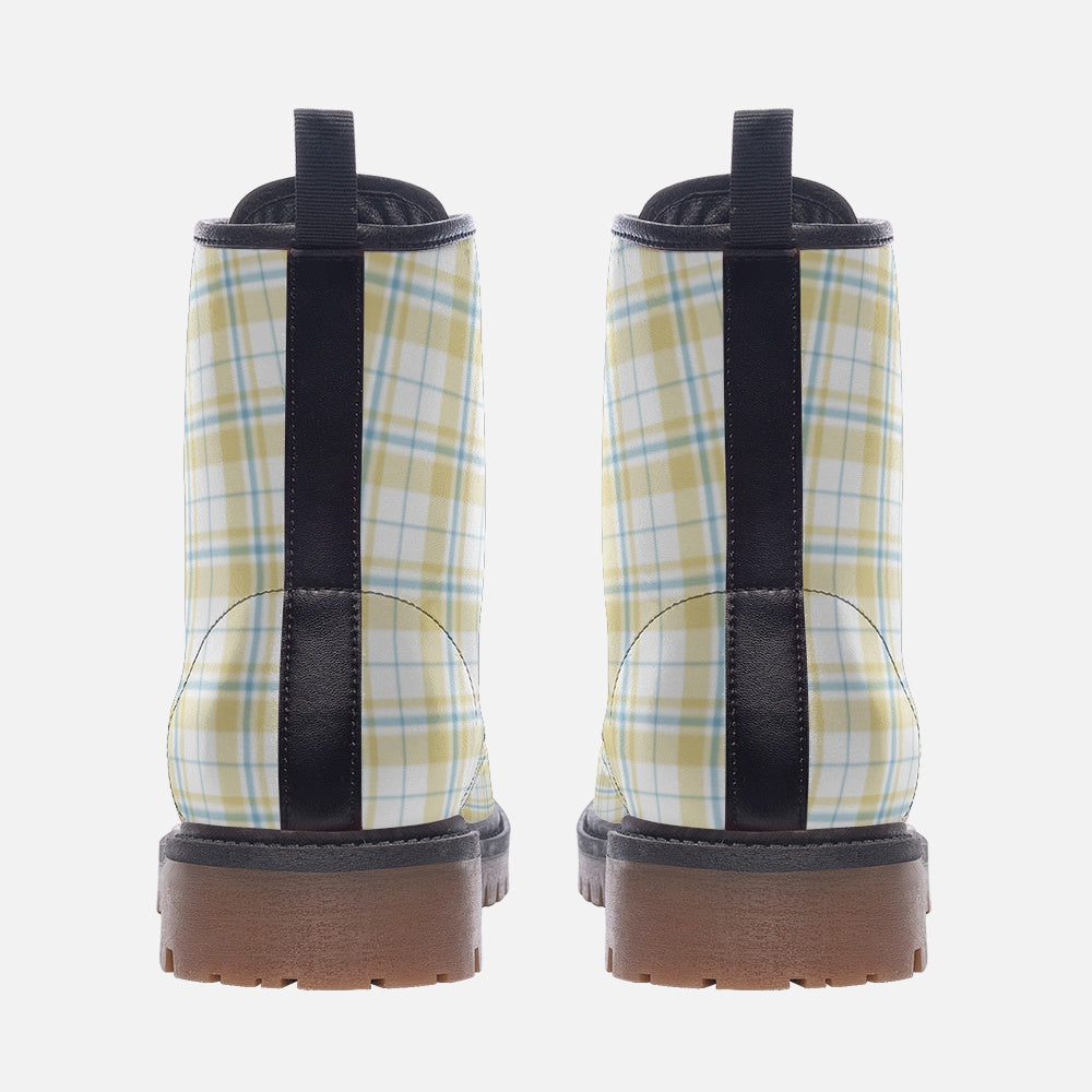 Plaid Warrior  Combat Boots: Bold Style Unleashed!