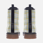 Plaid Warrior  Combat Boots: Bold Style Unleashed!
