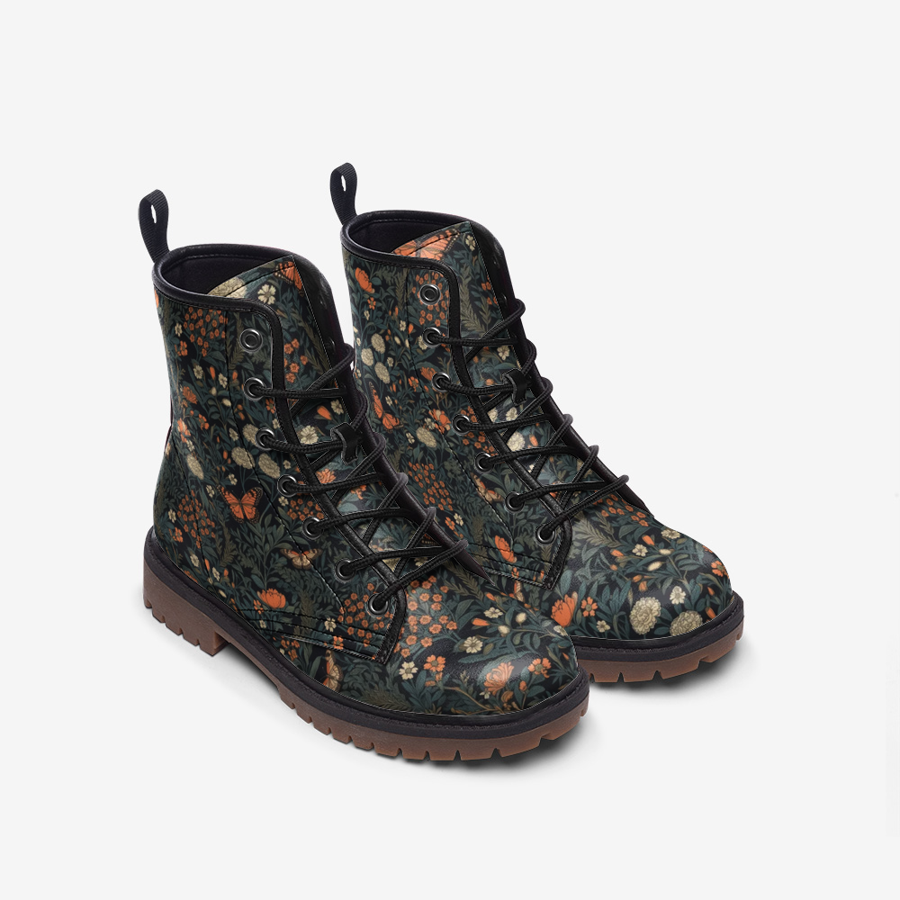 Vegan Combat Boots Cottagecore