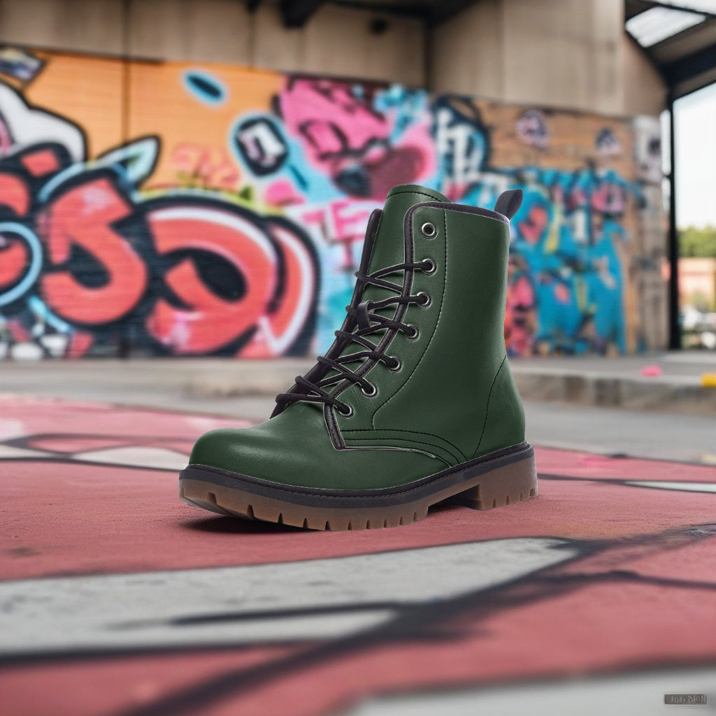 Forest Green Combat Boots – Rugged, stylish, and built for adventure.