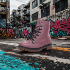 Mauve Combat Boots – Soft, stylish, and empowering.