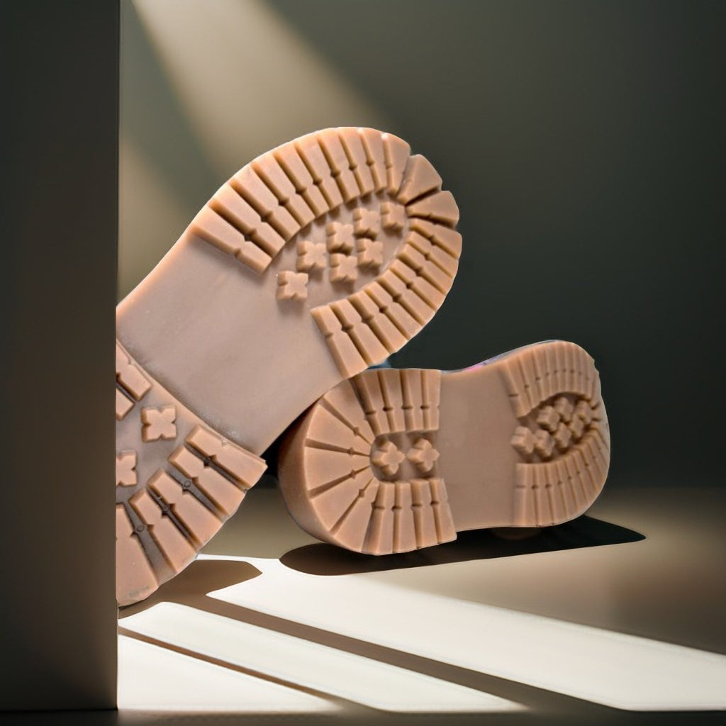 Red Plaid Vegan Combat Boots - Classic  Eco-Friendly