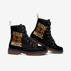Reggae Music Vegan Combat Boots,