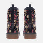 Skull & Rose Combat Boots – Vegan Gothic Style
