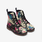 Abstract Art Combat Boots – Vegan Street Style