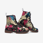 Abstract Art Combat Boots – Vegan Street Style