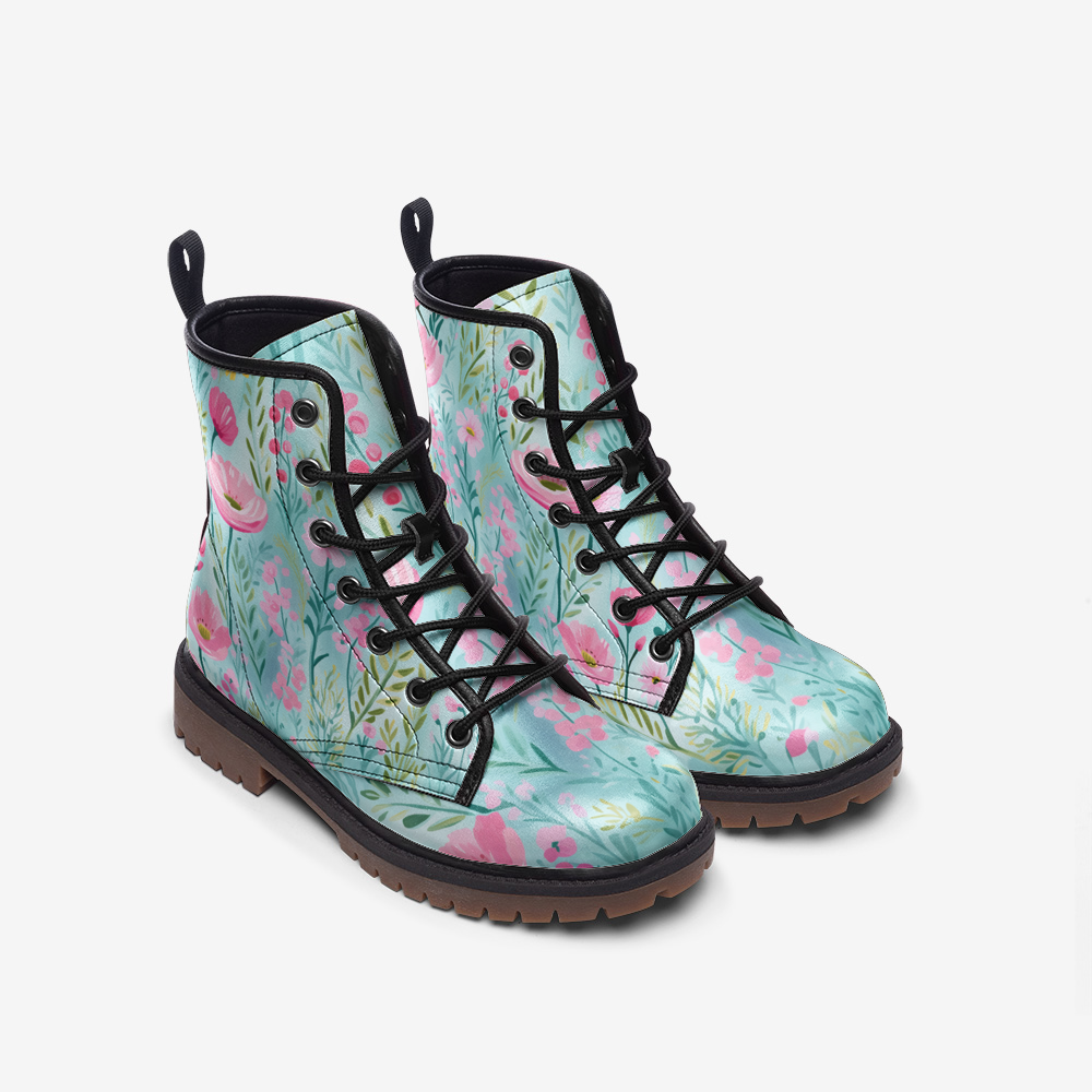 Vegan Combat Boots Cottagecore