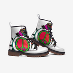 Vegan Combat Boots Hippie  Peace & Love Vegan