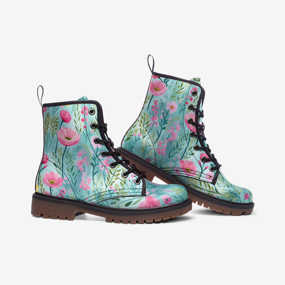 Vegan Combat Boots Cottagecore